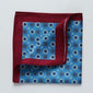 Navy Burgundy Handkerchief