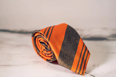 Orange Diagonals Tie